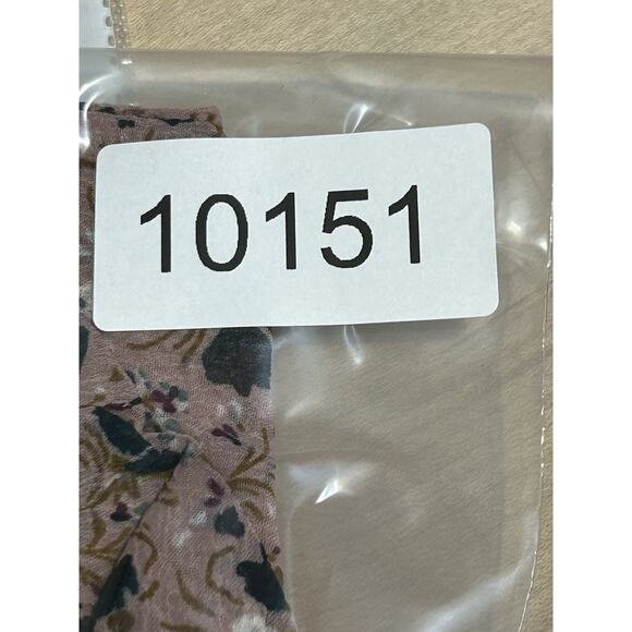 American Eagle Top Womens Small Pink Floral Cold‎ Shoulder Blouse Boho Sheer - Picture 7 of 7